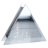 Triangulo de crisal con luz 24 x 7.8